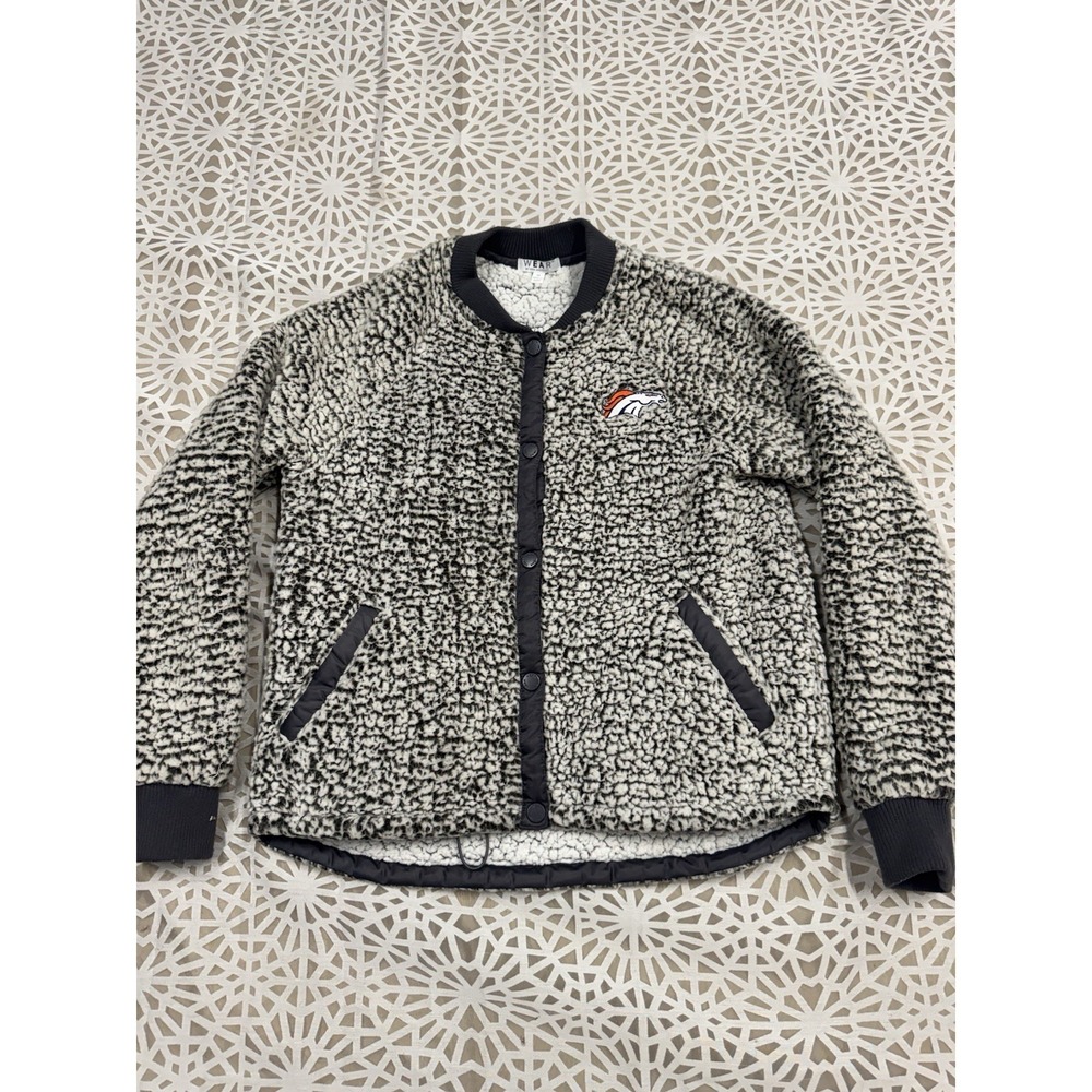 WEAR Erin Andrews Women Size Medium Brancos Full-button Jacket Sherpa